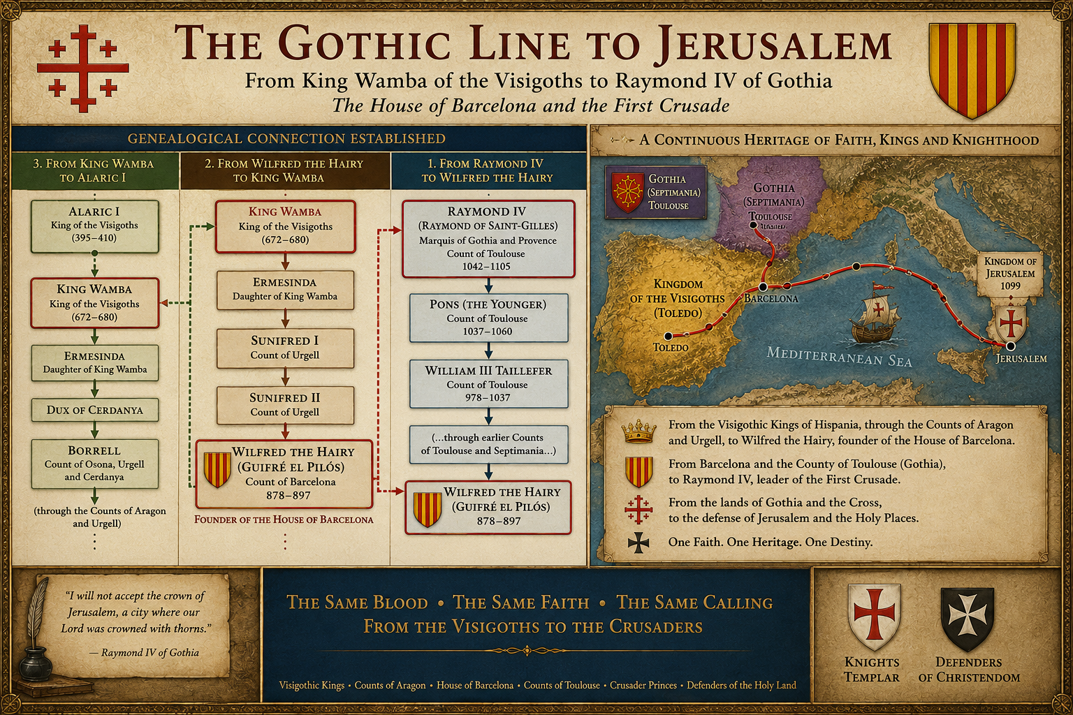 The Gothic Line to Jerusalem genealogy chart